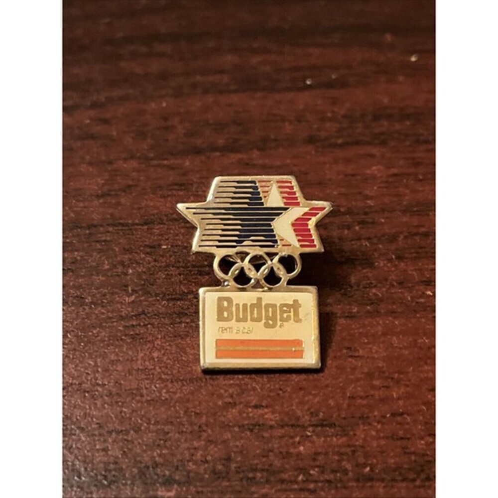 1984 Los Angeles Olympics Team USA Budget Rental Cars Lapel Hat Pin